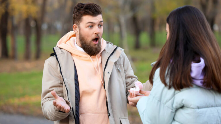 Young woman proposing