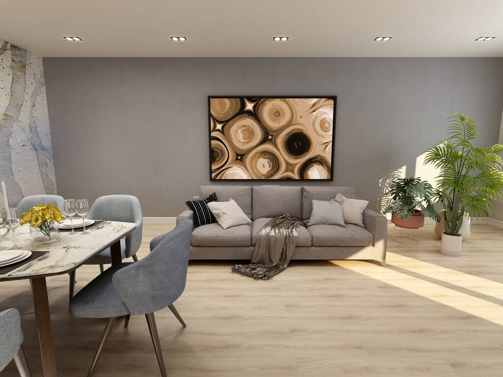 modern living room interior design with sofa