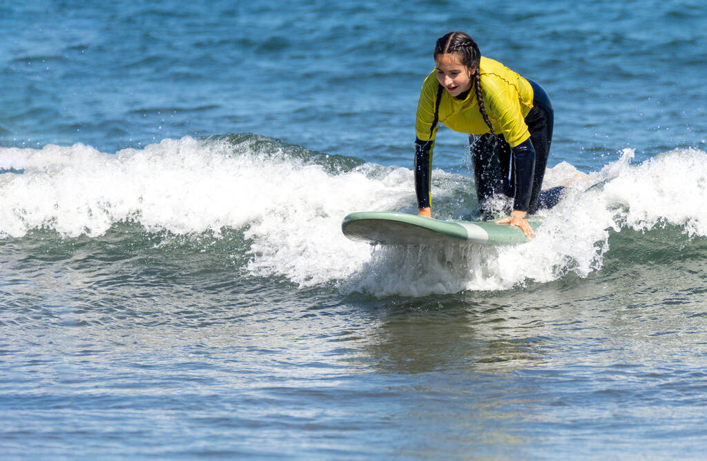 Woman surfing