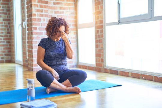 middle age woman yoga