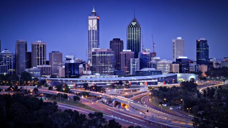 Perth Skyline from Kings Park by Night