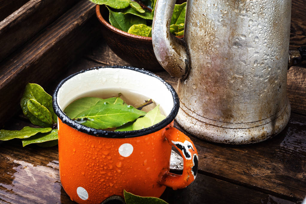 Herbal tea with bay leaf