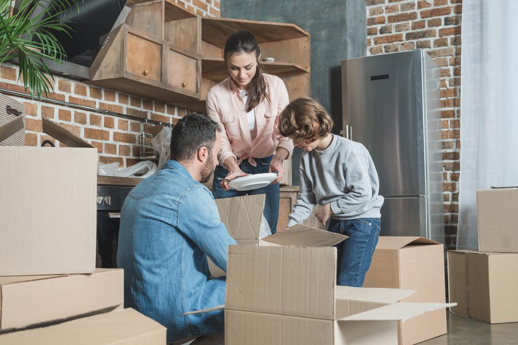  unpacking cardboard boxes 