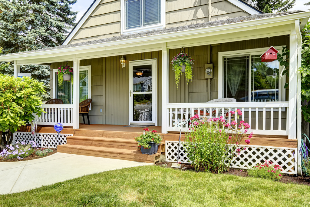 House with cozy entrance porch