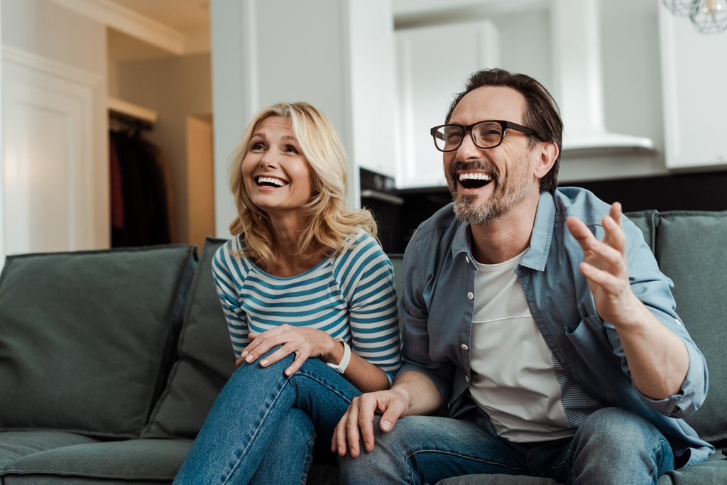 couple laughing